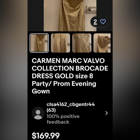 CARMEN MARC
VALVO Sparkly Strapless Dress 10 - Picture 10 of 11